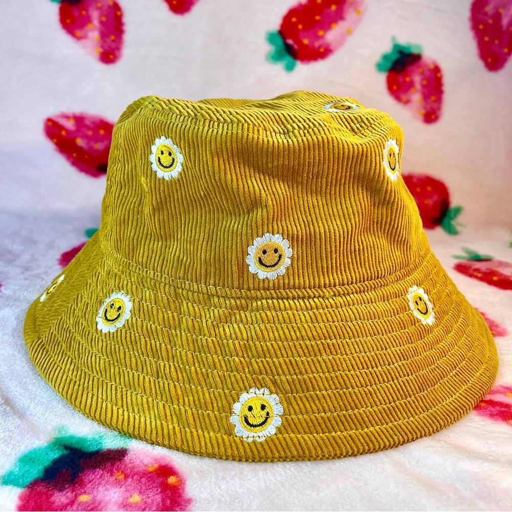 Floral Corduroy Bucket Hat